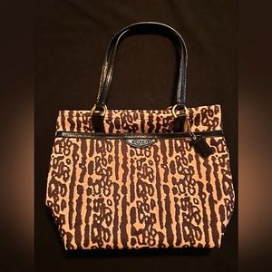 HOST Pick 💖Coach Ocelot Leopard Black/Animal print Tote/Satchel in EUC❤